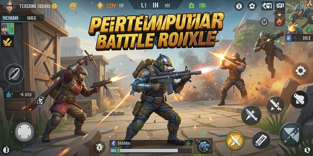 Screenshot gameplay 333V menampilkan aksi pertempuran intens dan strategis.