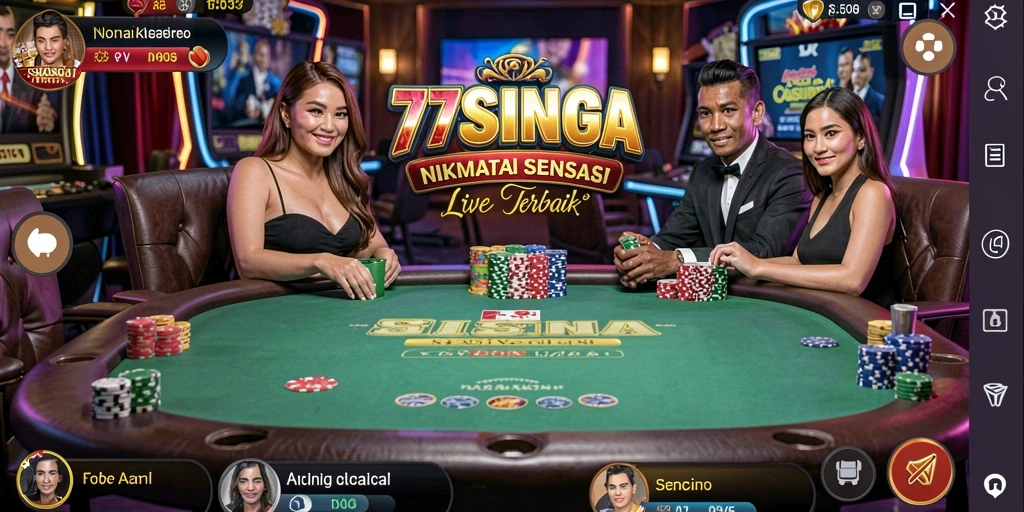 Gameplay Live Casino yang seru dan interaktif di 77SINGA.