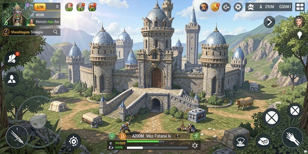 Tampilan gameplay A200M yang menegangkan dalam Tower Defense.