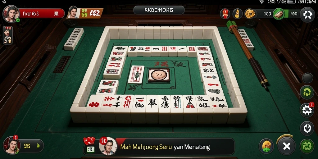 Tampilan gameplay menakjubkan di AA62 dengan ubin Mahjong yang indah.