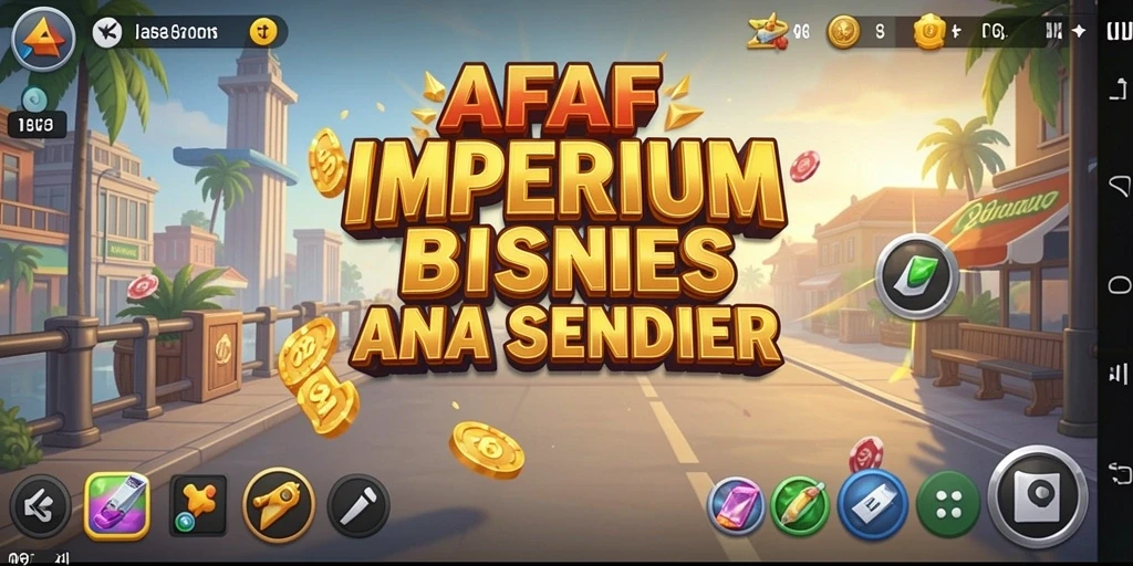 Tangkapan layar utama AFAF menampilkan gameplay tycoon yang seru dan interaktif.