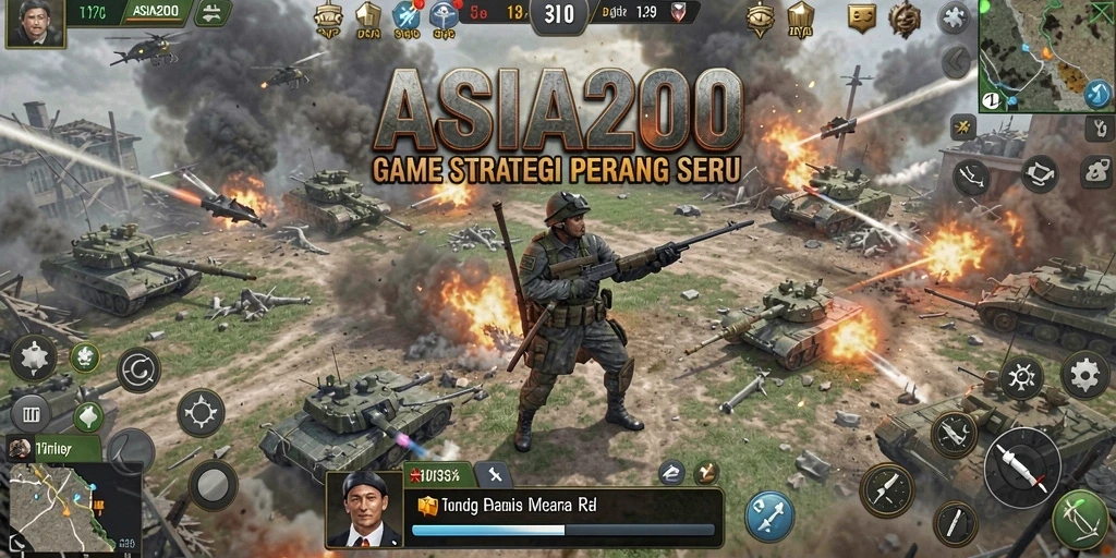 Tangkapan layar ASIA200 menampilkan aksi pertempuran yang mendebarkan dalam permainan SLG.