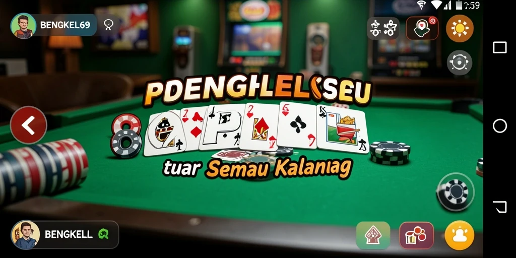 Tampilan gameplay seru BENGKEL69 dalam permainan Gaple.