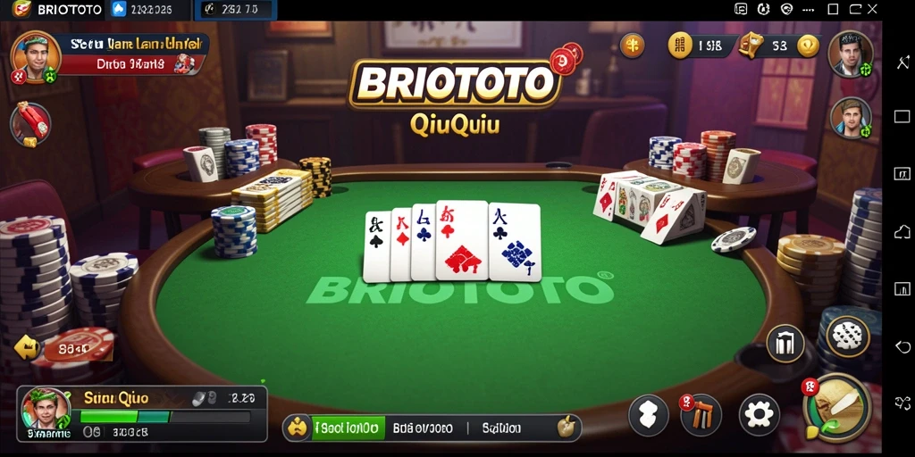 Tampilan gameplay seru dari BRIOTOTO dalam QiuQiu.