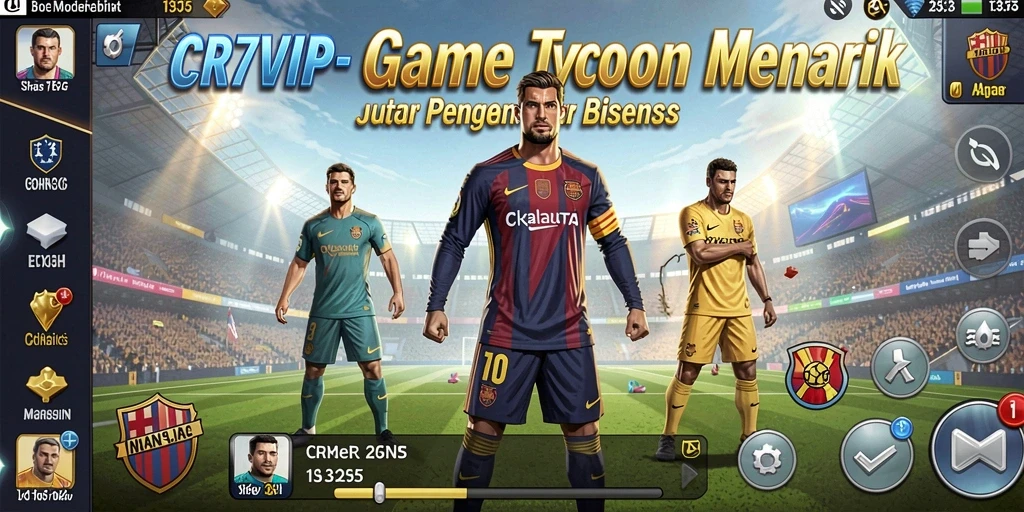 Tampilan gameplay menarik dari CR7VIP yang menampilkan pengelolaan bisnis Tycoon.