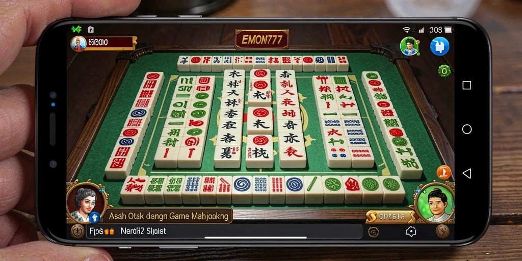 Screenshot gameplay EMON777 yang menampilkan suasana Mahjong.