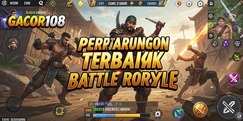 Tampilan gameplay seru dalam GACOR108 dengan aksi Battle Royale.