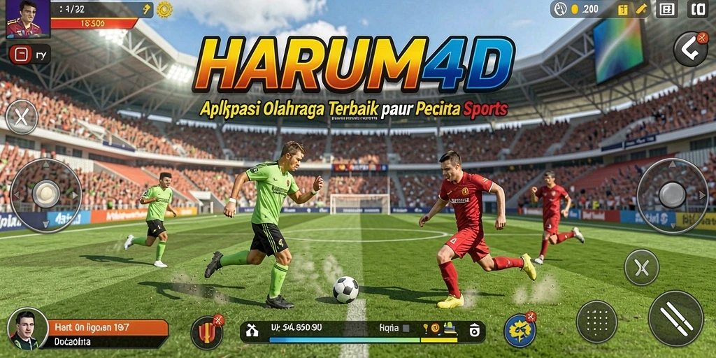 Tampilan gameplay olahraga yang seru dan interaktif di HARUM4D.