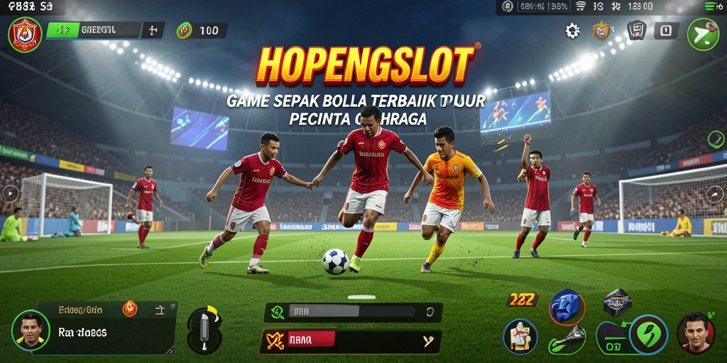Screenshot HOPENGSLOT menampilkan pertandingan sepak bola yang mendebarkan.