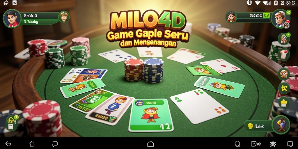Tampilan gameplay Gaple yang seru dan menarik di MILO4D.