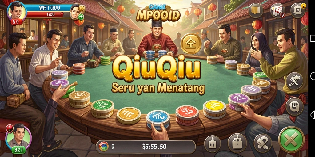 Tampilan gameplay seru dari MPOID game QiuQiu.