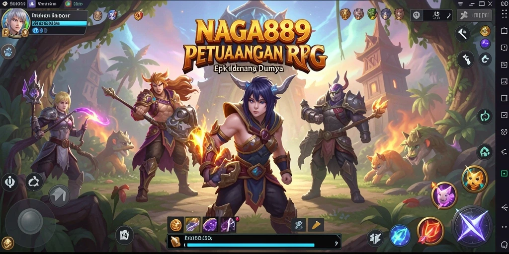 Gameplay RPG epik dalam NAGA889 dengan grafis menakjubkan.