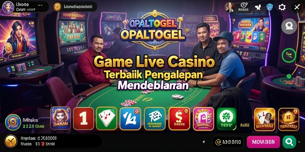 Screenshot OPALTOGEL menampilkan gameplay interaktif Live Casino yang mendebarkan.