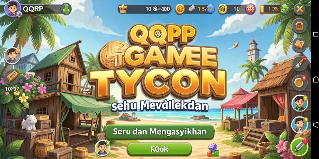Screenshot gameplay QQRP menunjukkan grafis yang menarik dan interaksi strategis.