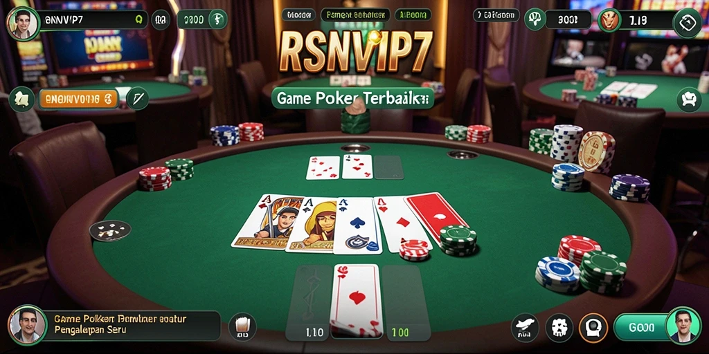 Tampilan gameplay RSNVIP7 yang menarik dengan suasana Poker yang seru.