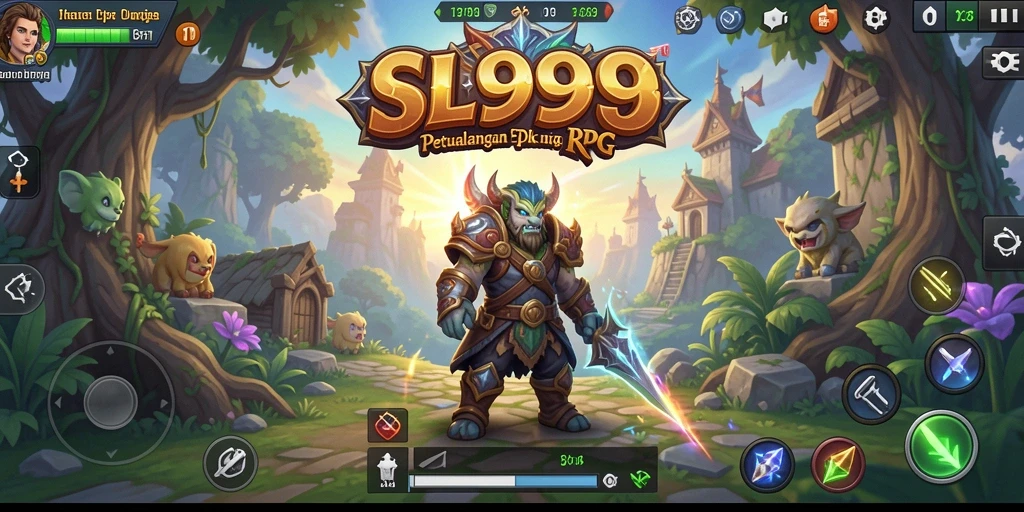 Screenshot SL999 menunjukkan aksi mendebarkan dalam pertarungan RPG.