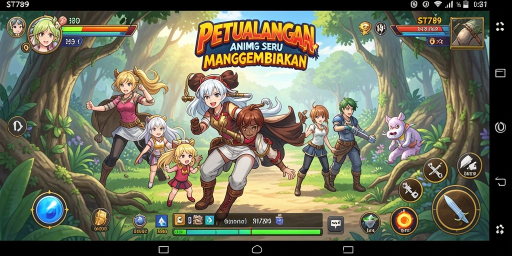 Gambar gameplay ST789 yang menunjukkan aksi mendebarkan karakter Anime.