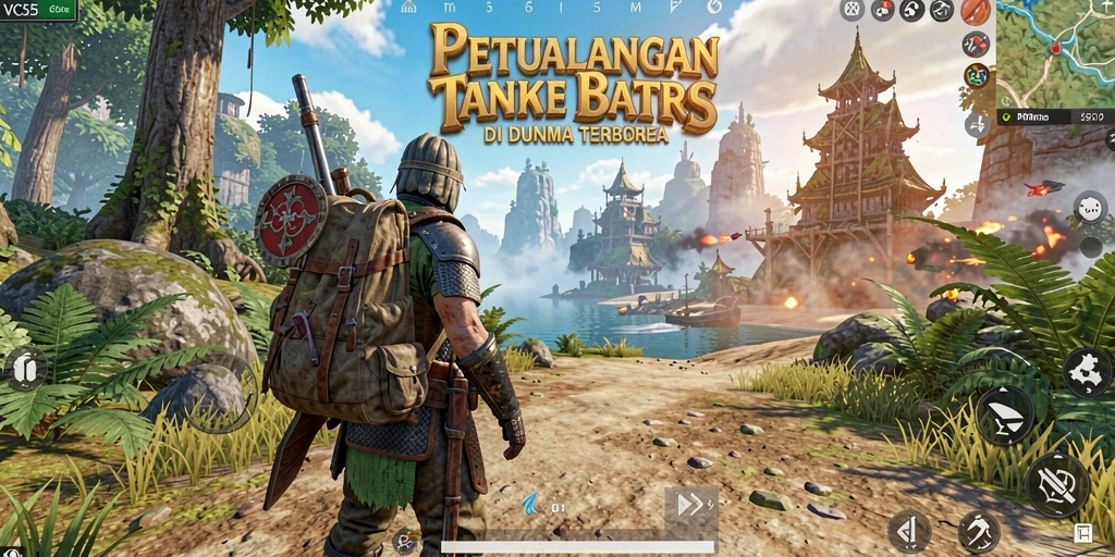 Screenshot VC55 menampilkan petualangan mendebarkan di dunia terbuka.