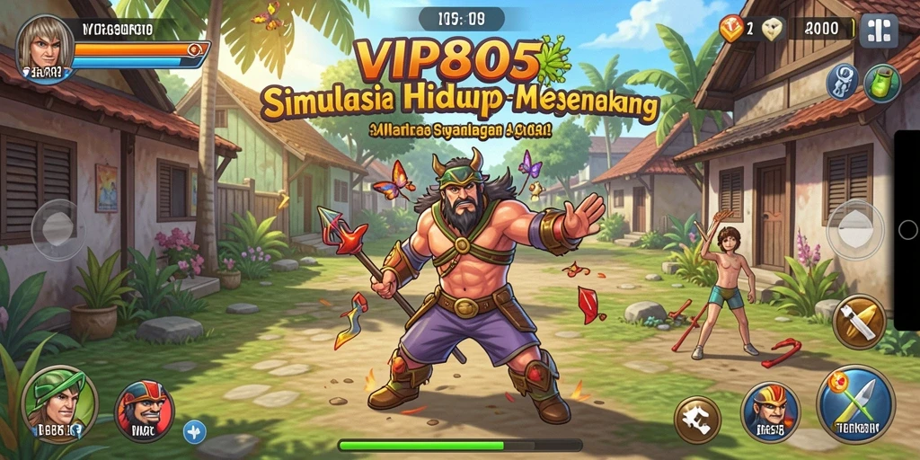 Screenshots menarik dari gameplay VIP805 yang menunjukkan interaksi karakter.
