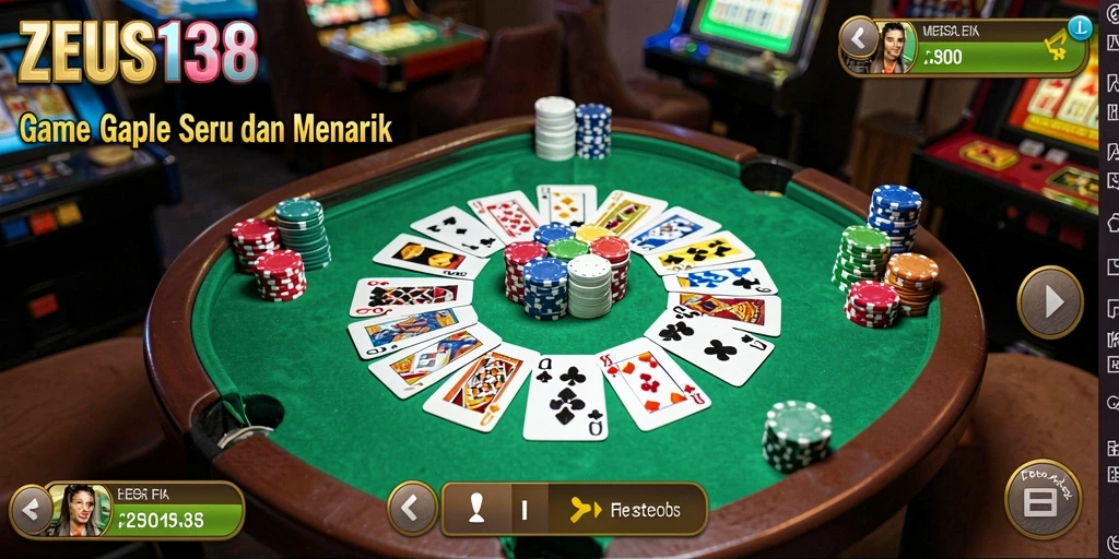 Tampilan gameplay Gaple yang menarik di ZEUS138.